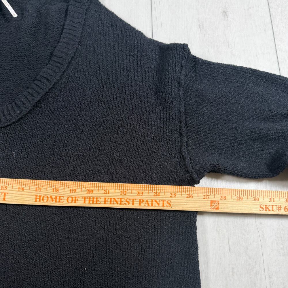 Free People Brookside Black Sweater Size Large Oversized Slouchy Boho - Picture 8 of 9